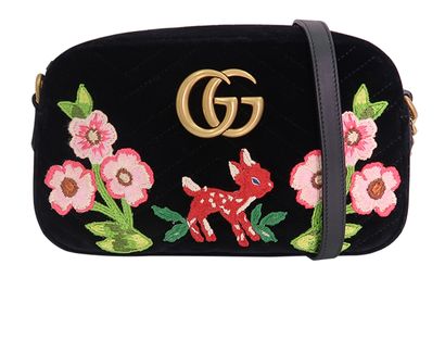Deer Embroidered Small GG Marmont, front view